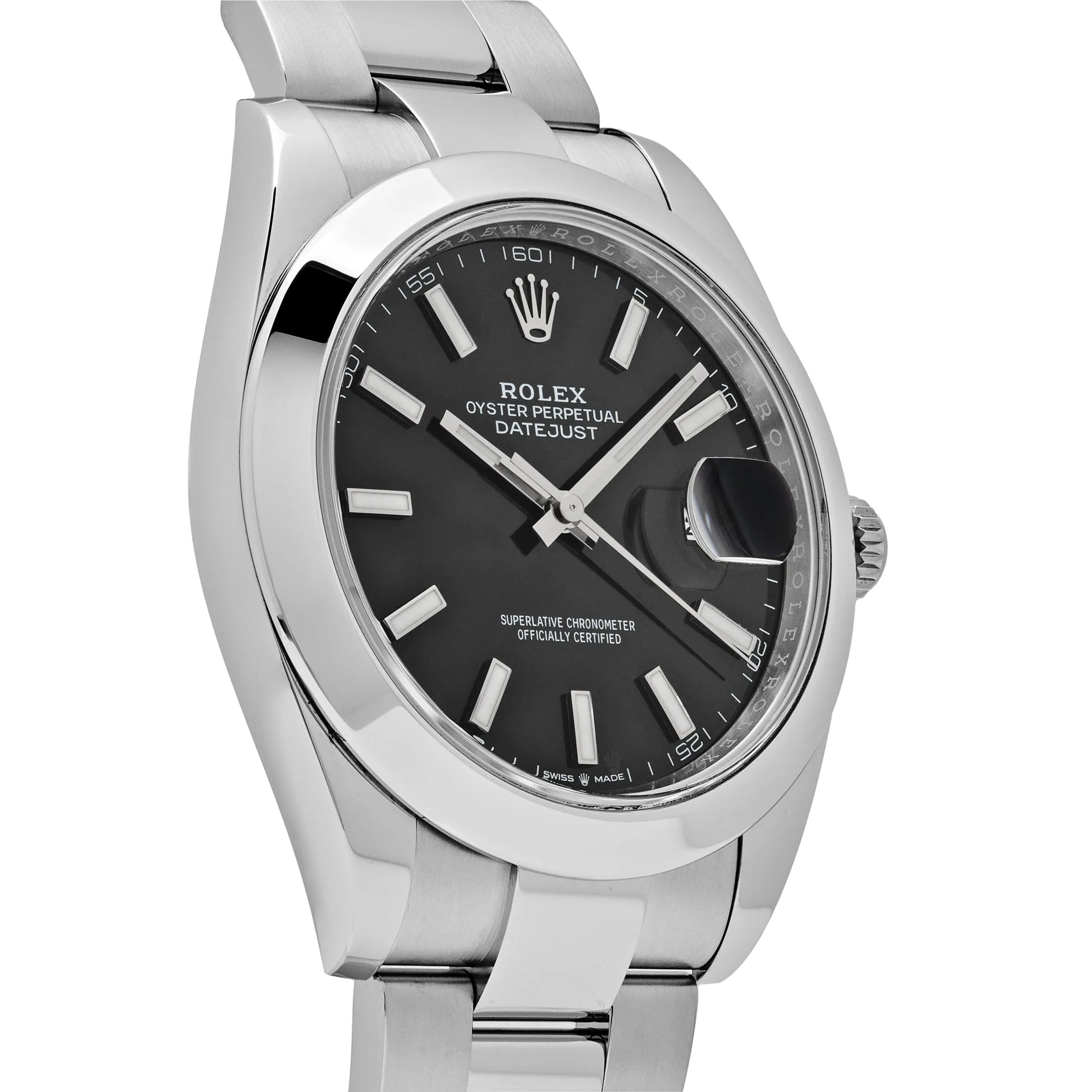Rolex Datejust 41mm Oystersteel Black Index Dial Domed Bezel Oyster Bracelet 126300 — view 5