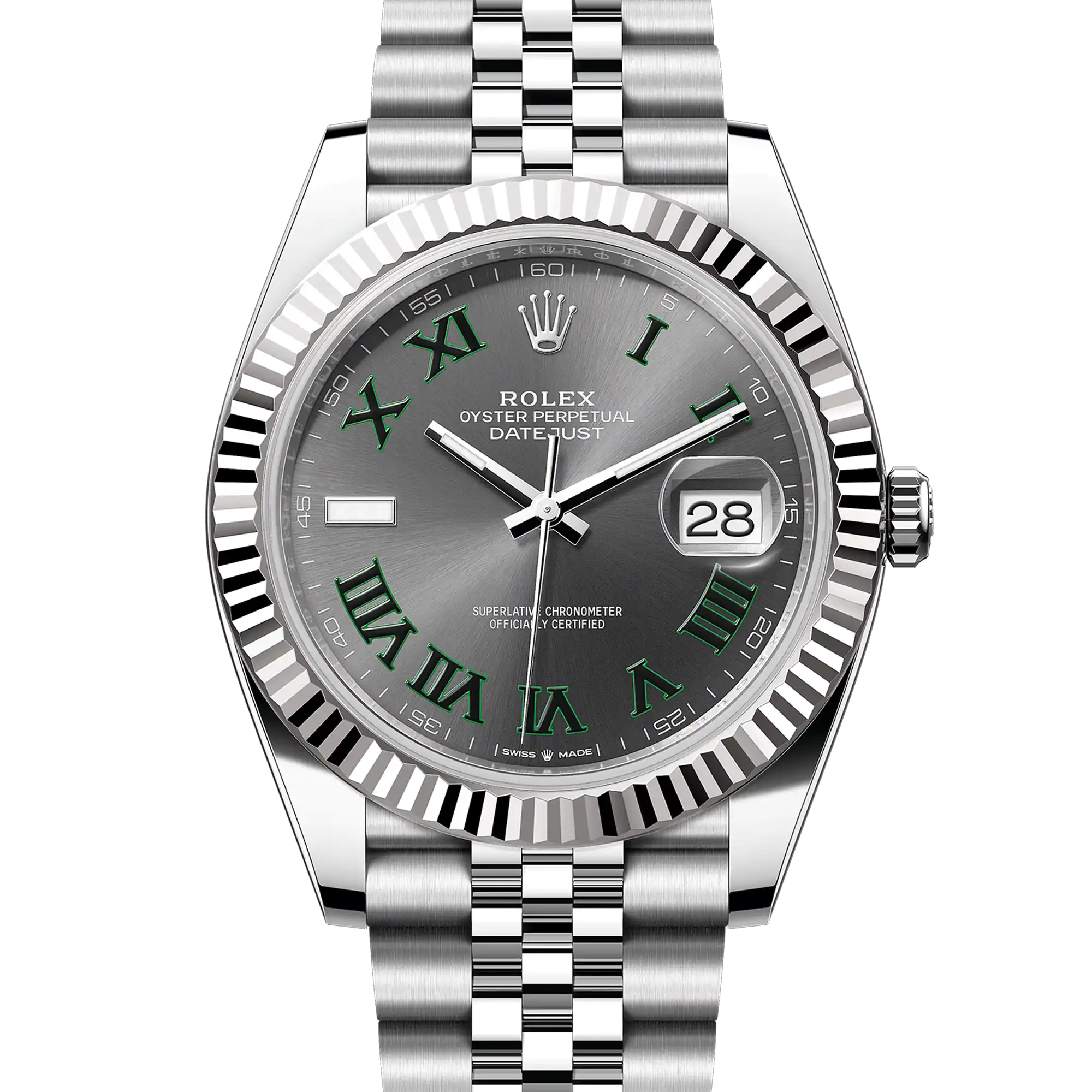 Rolex Datejust 126334, — Slate Grey Dial, Oystersteel and White Gold