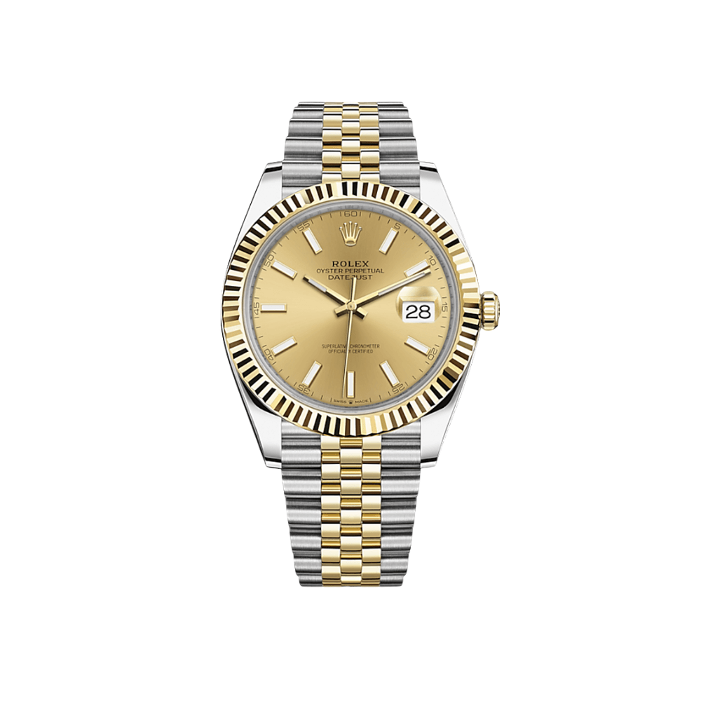 Rolex Datejust 126333, — Champangne Dial, Jubilee, Oystersteel and Yellow Gold