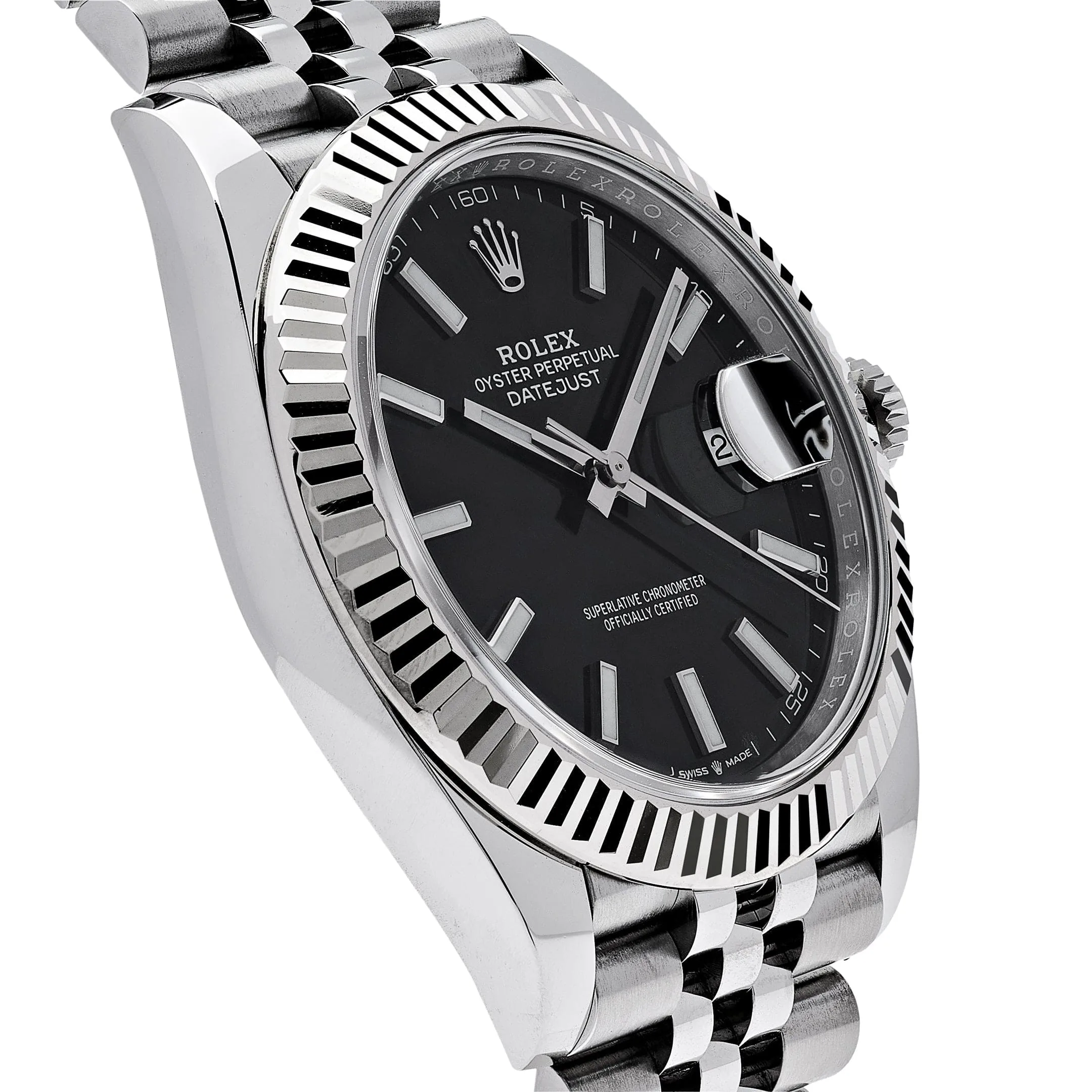 Rolex Datejust 41mm Two-Tone Everose Gold & Oystersteel Champagne Diamond Dial Fluted Bezel Jubilee Bracelet 126331 — view 3