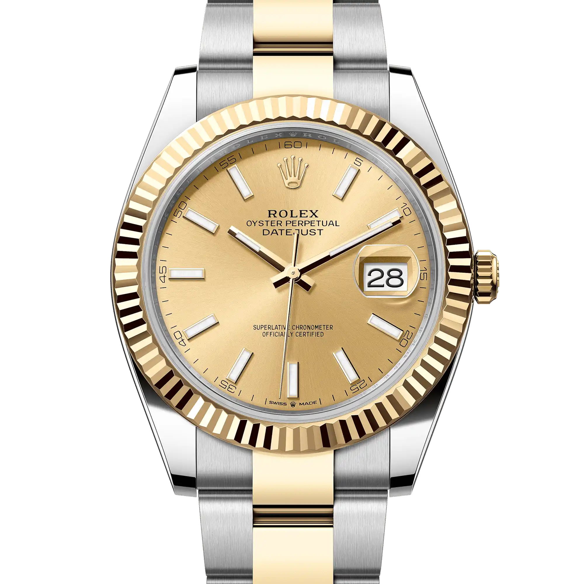 Rolex Datejust 126333, — Champangne Dial, Jubilee, Oystersteel and Yellow Gold