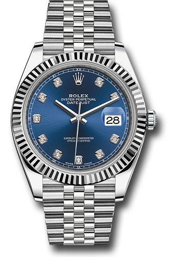 Rolex Datejust 126334, — Blue Dial, Jubilee, Oystersteel and White Gold