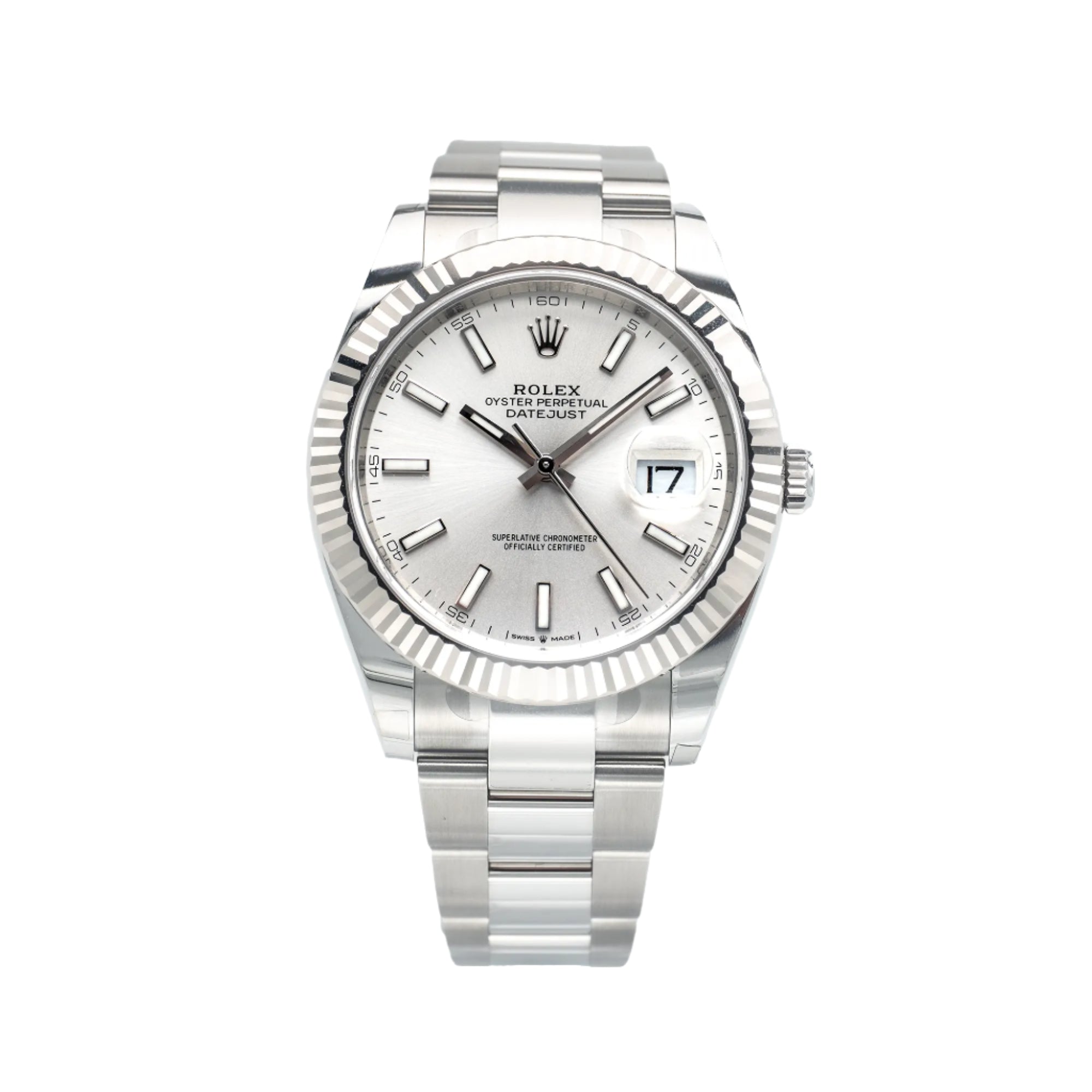 Rolex Datejust 126334, — Slate Grey Dial, Jubilee, Oystersteel and White Gold — view 2
