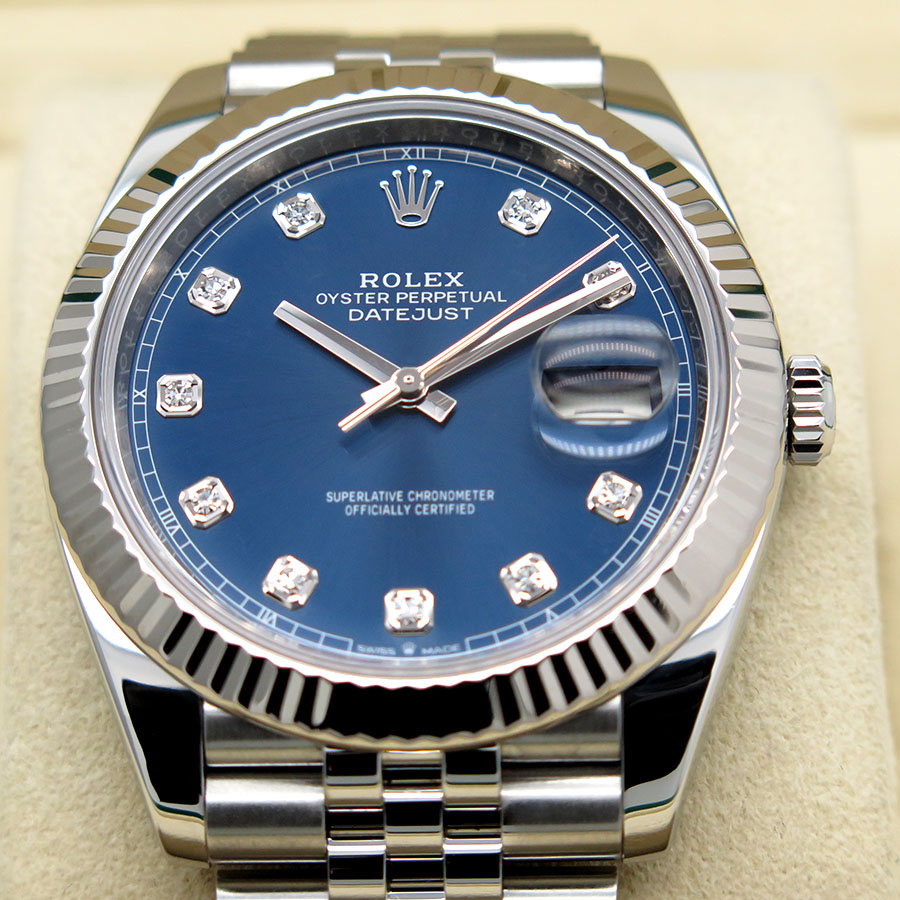 Rolex Datejust 126334, — Blue Dial, Jubilee, Oystersteel and White Gold (Weighted) — view 2