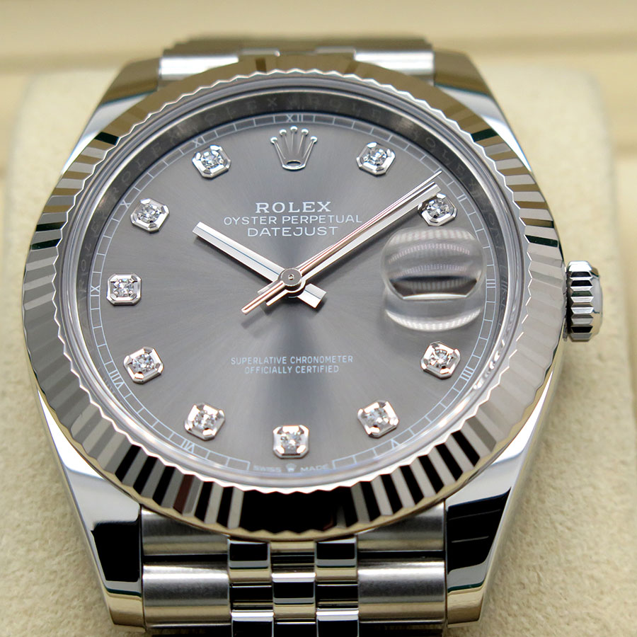 Rolex Datejust 126334, — Slate Grey Dial, Jubilee, Oystersteel and White Gold (Weighted) — view 2