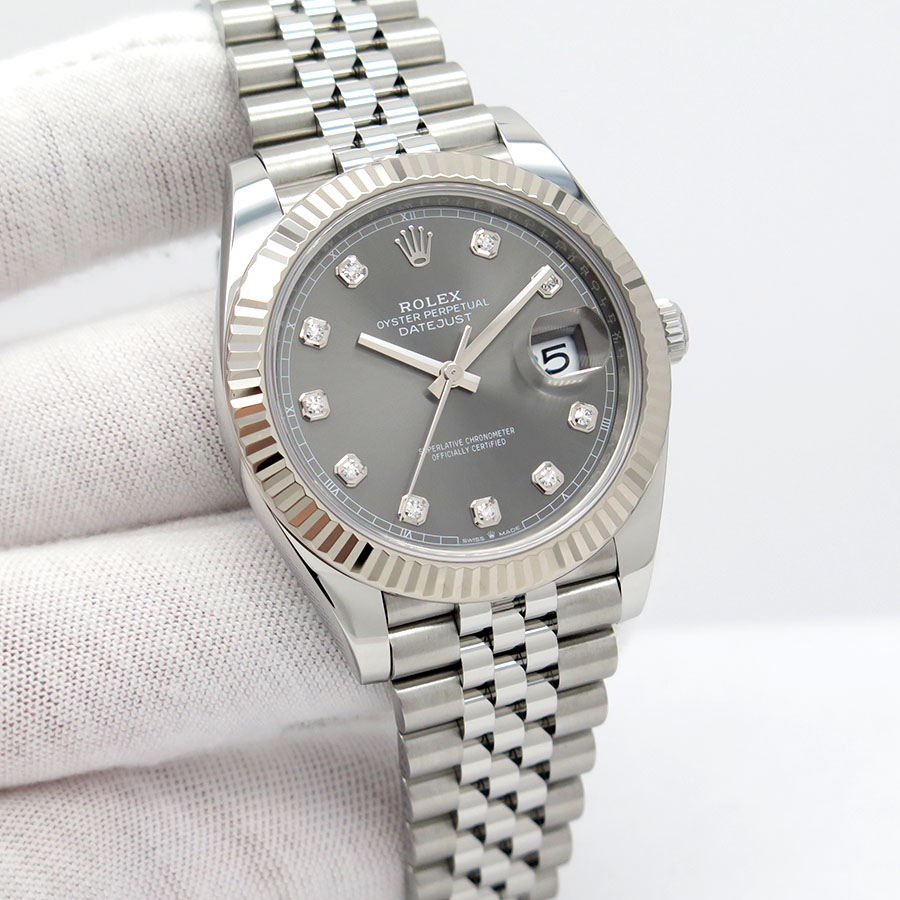 Rolex Datejust 126334, — Slate Grey Dial, Jubilee, Oystersteel and White Gold (Weighted)