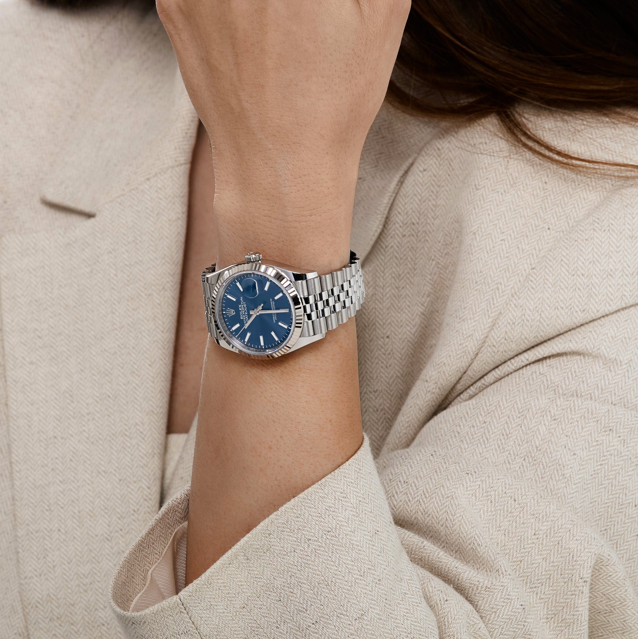 Rolex Datejust 126231, — Chocolate Brown Dial, Jubilee, Oystersteel and Everose Gold — view 3