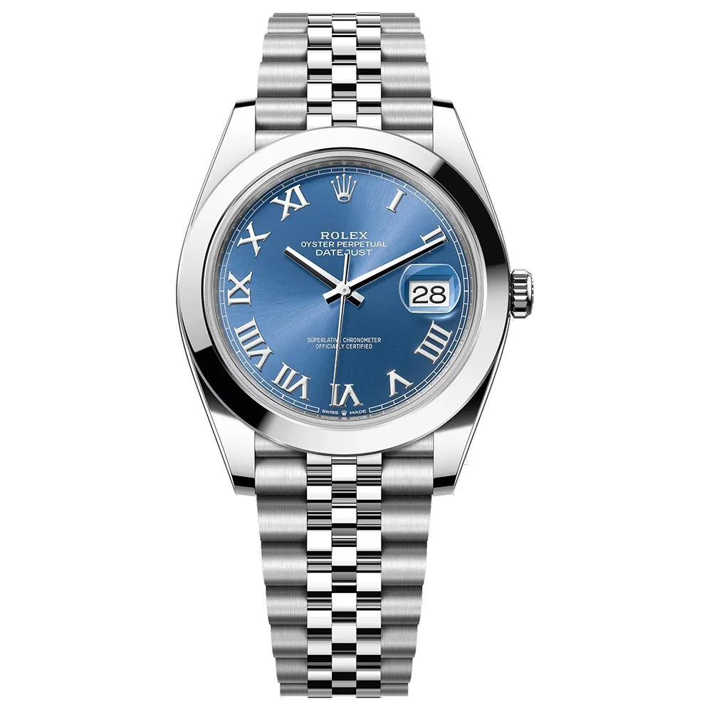 Rolex Datejust 36mm Oystersteel Blue Roman Dial Domed Bezel Jubilee Bracelet 126200