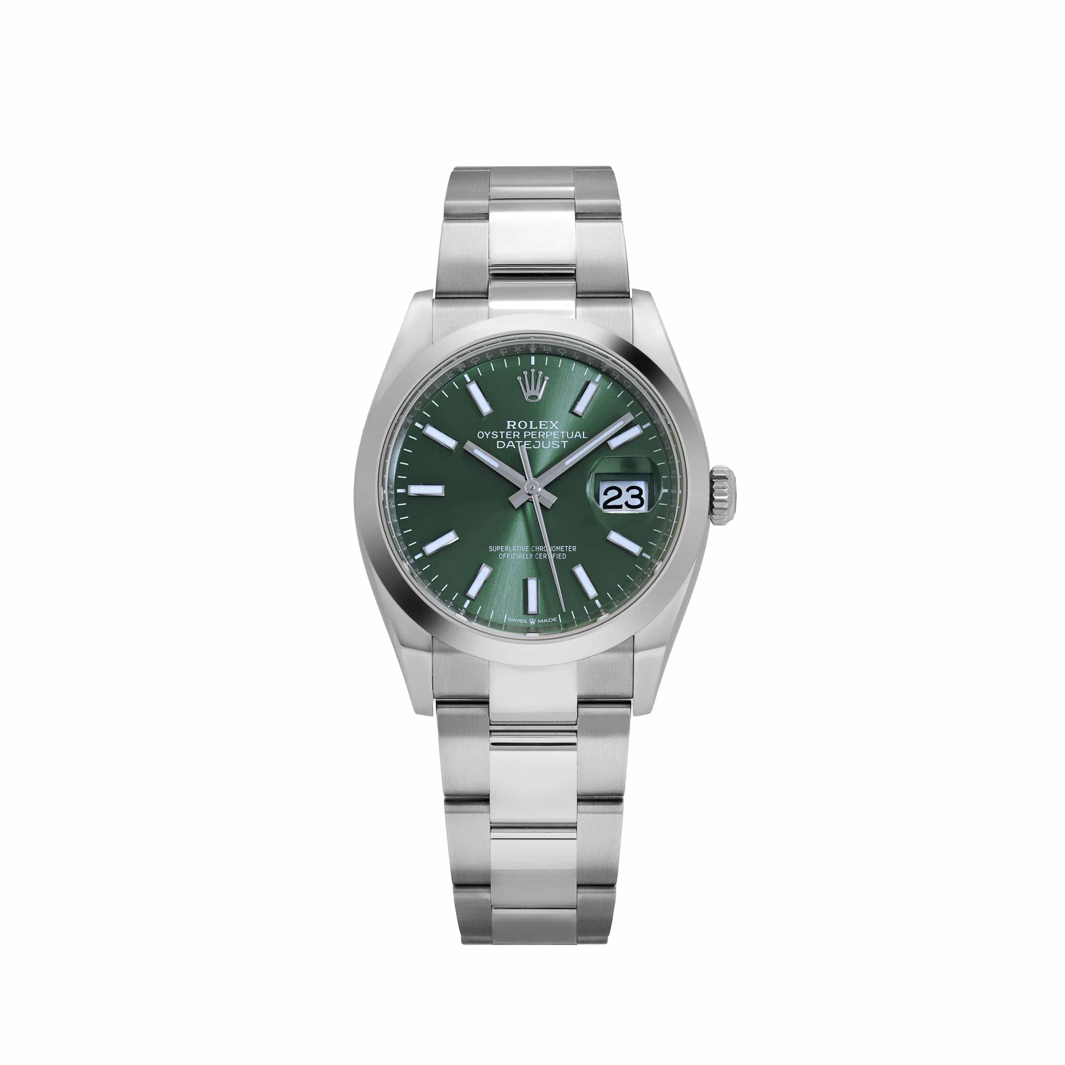 Rolex Datejust 126200, — Mint Green Dial, Jubilee