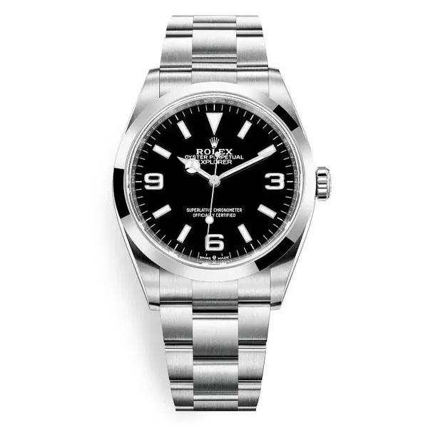 Rolex Explorer I 36mm Oystersteel Black Dial Domed Bezel Oyster Bracelet 124270