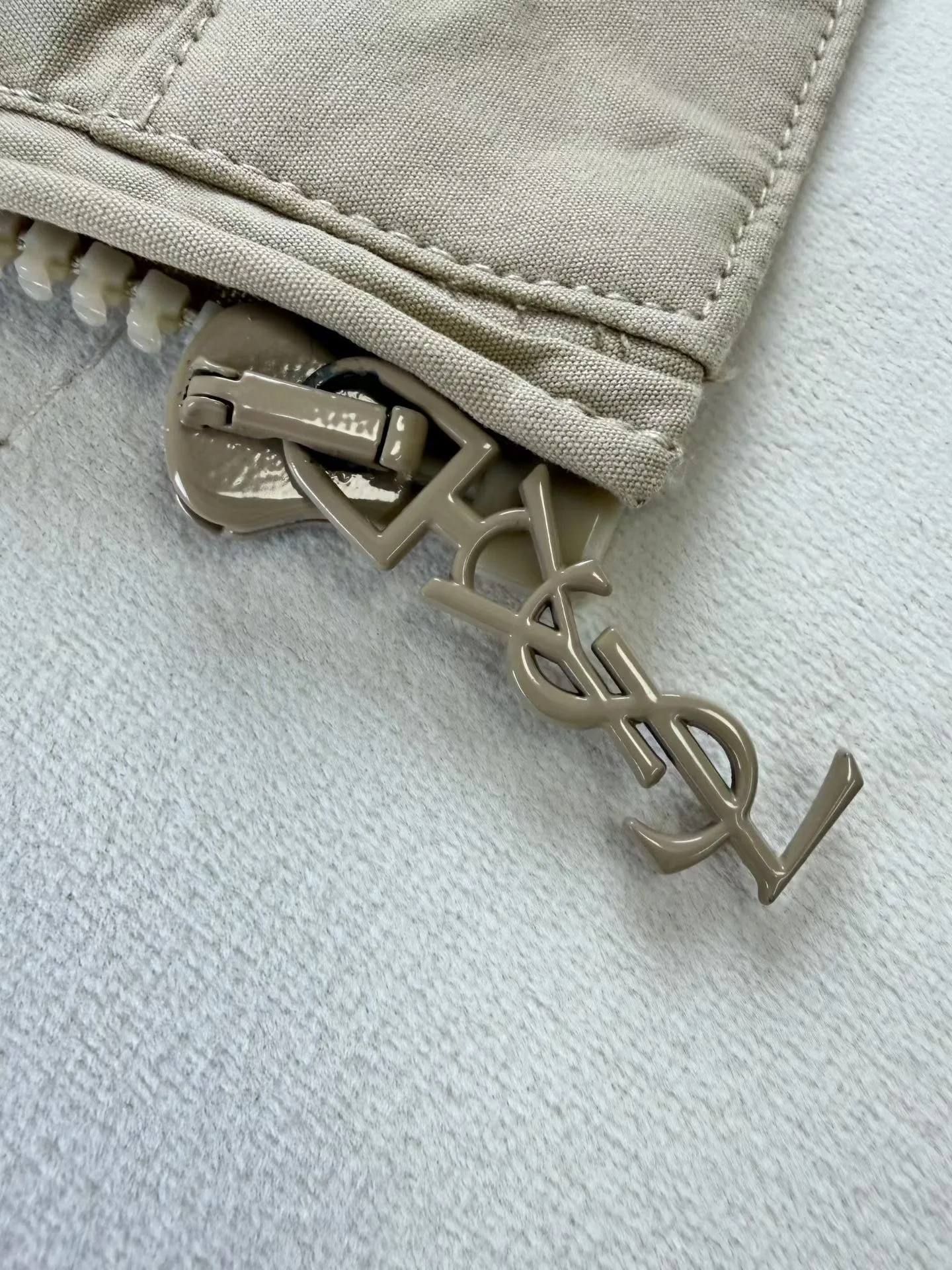 Saint Laurent Jacket in Cotton (Mastic) — ビュー 2