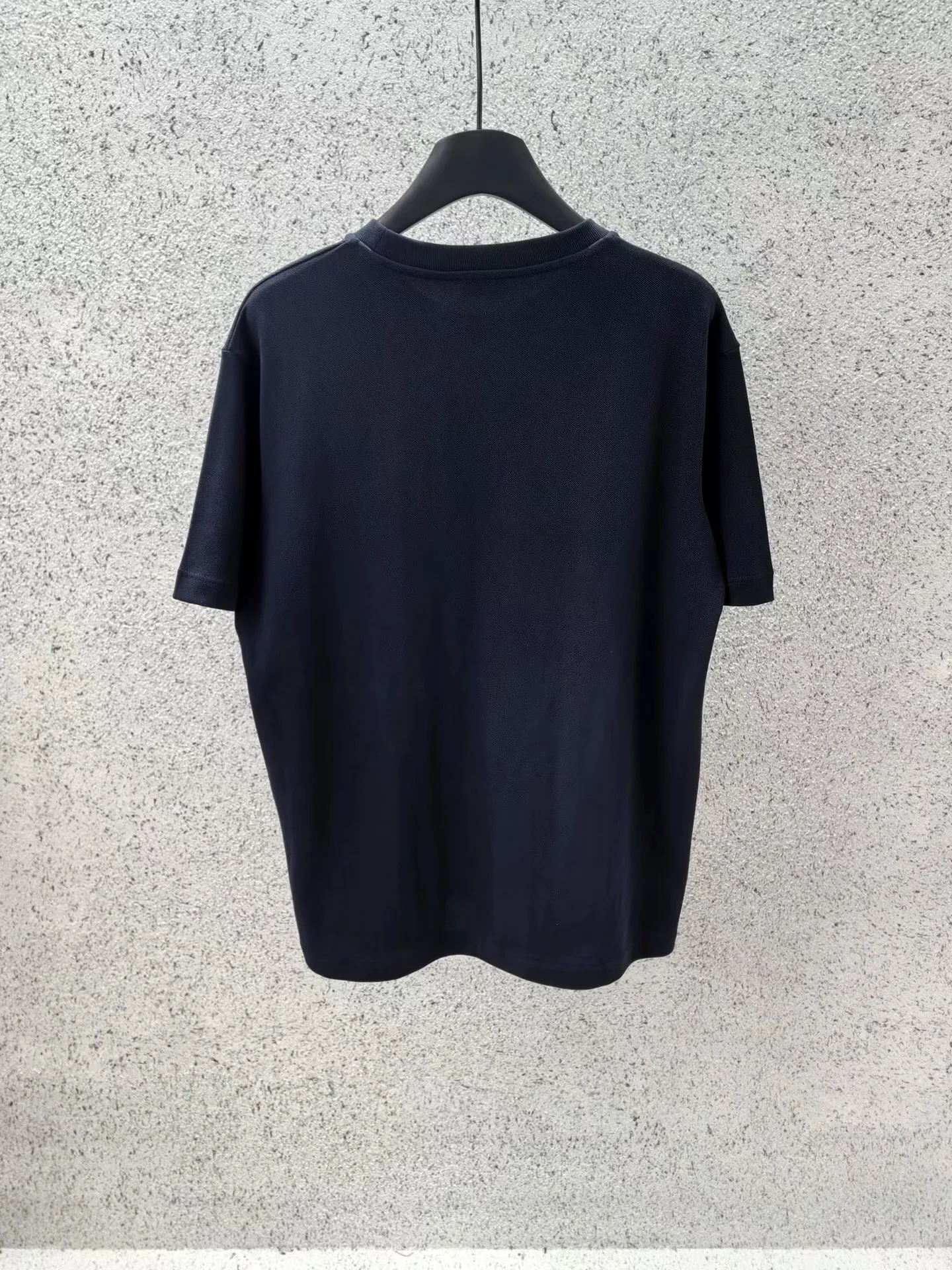 Saint Laurent T Shirt Embroidered Yellow Logo (Navy) — ビュー 6
