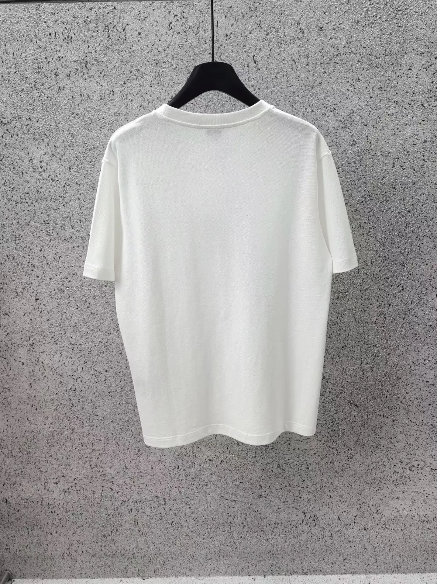 Saint Laurent T Shirt Embroidered Yellow Logo (White) — ビュー 2