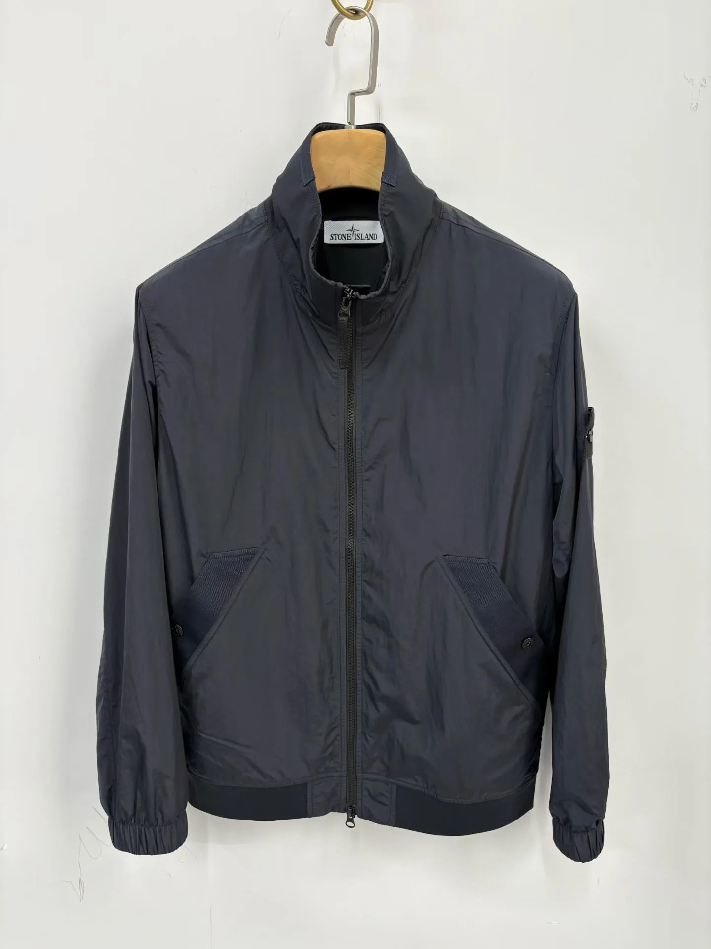 SI Crinkle Reps NY Stand Collar Jacket (Navy)