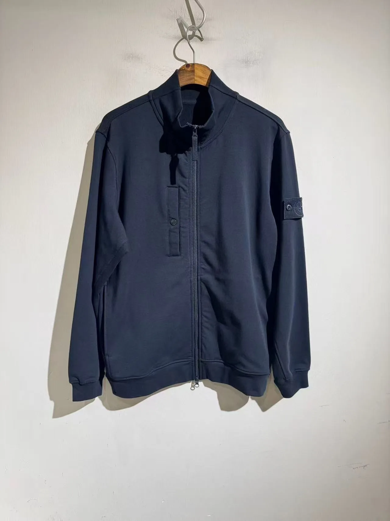 SI Ghost Compass Logo Patch Zip-Up Cardigan (Navy)