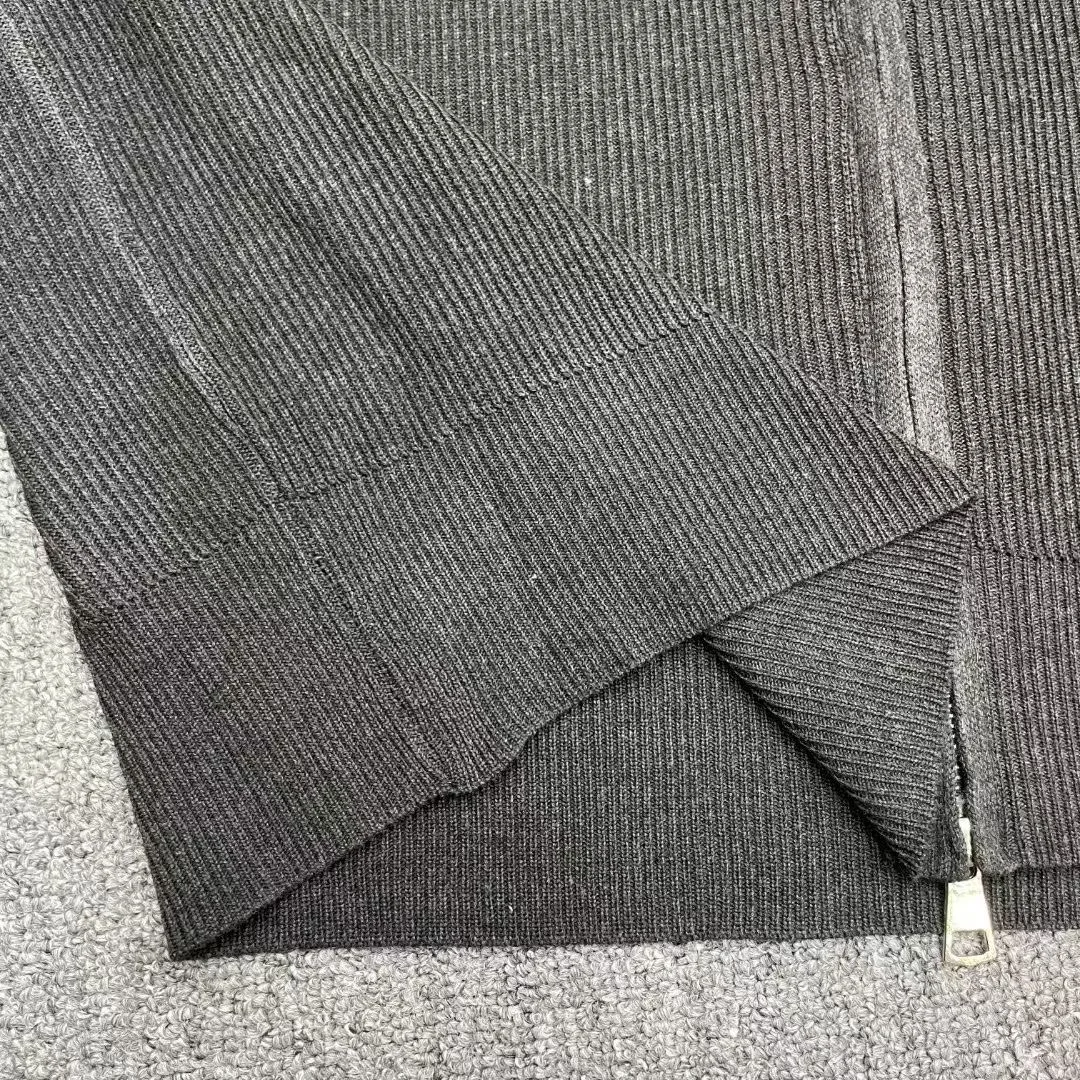 Stone Island Plated Rib Cotton Bouclé Jumper (Charcoal) — view 2