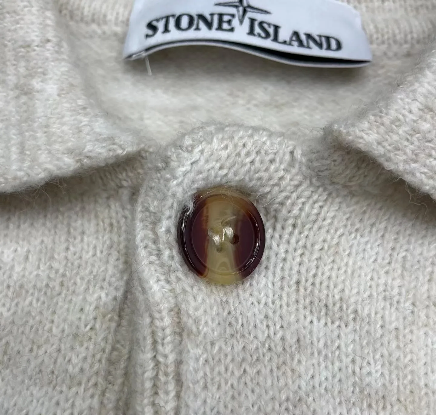 Stone Island Polo Jumper (Ivory) — 보기 6