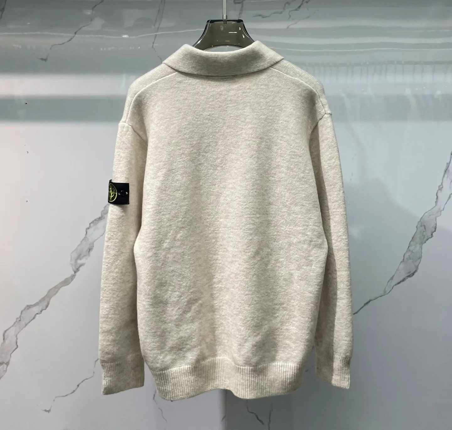 Stone Island Polo Jumper (Ivory) — 보기 9