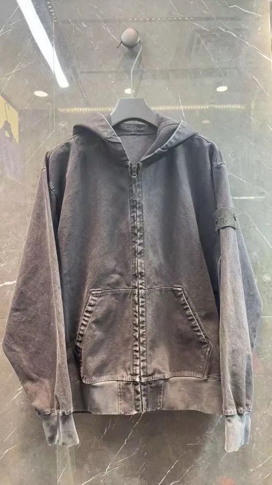 Vintage Effect Hooded Jacket — view 3