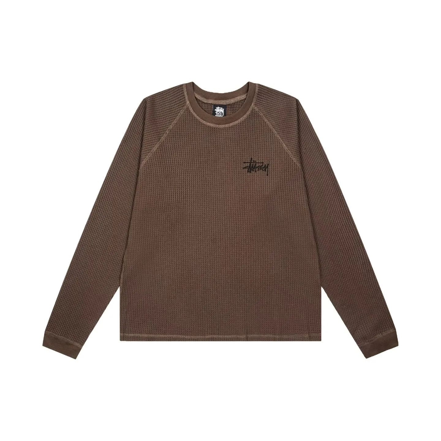 Stüssy Basic Raglan Thermal LS Crew (Coffee Brown) — 보기 2