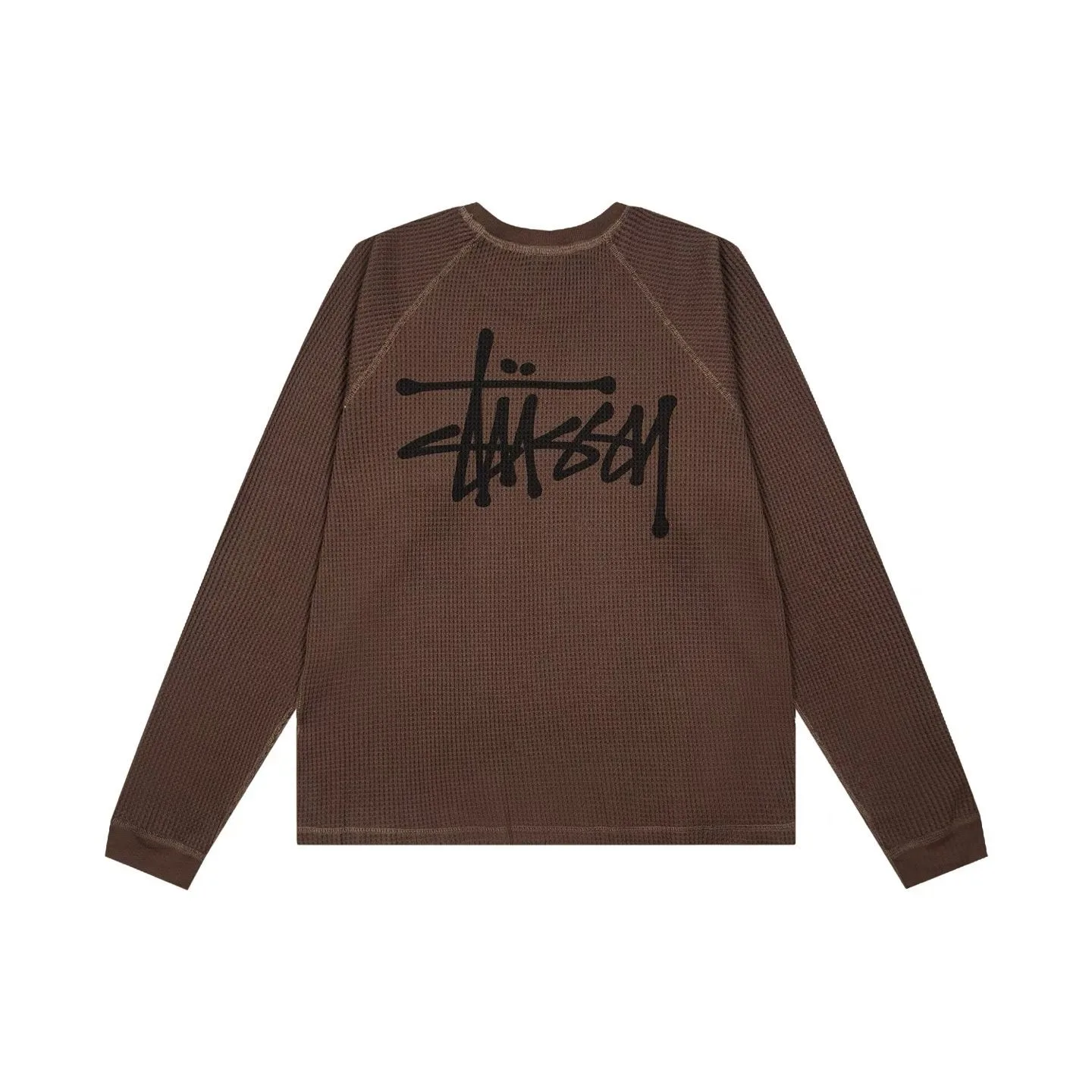 Stüssy Basic Raglan Thermal LS Crew (Coffee Brown) — 보기 3