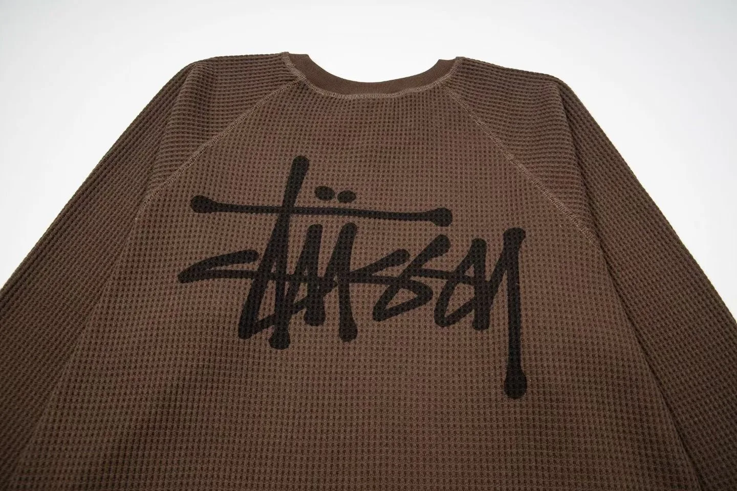 Stüssy Basic Raglan Thermal LS Crew (Coffee Brown) — 보기 4