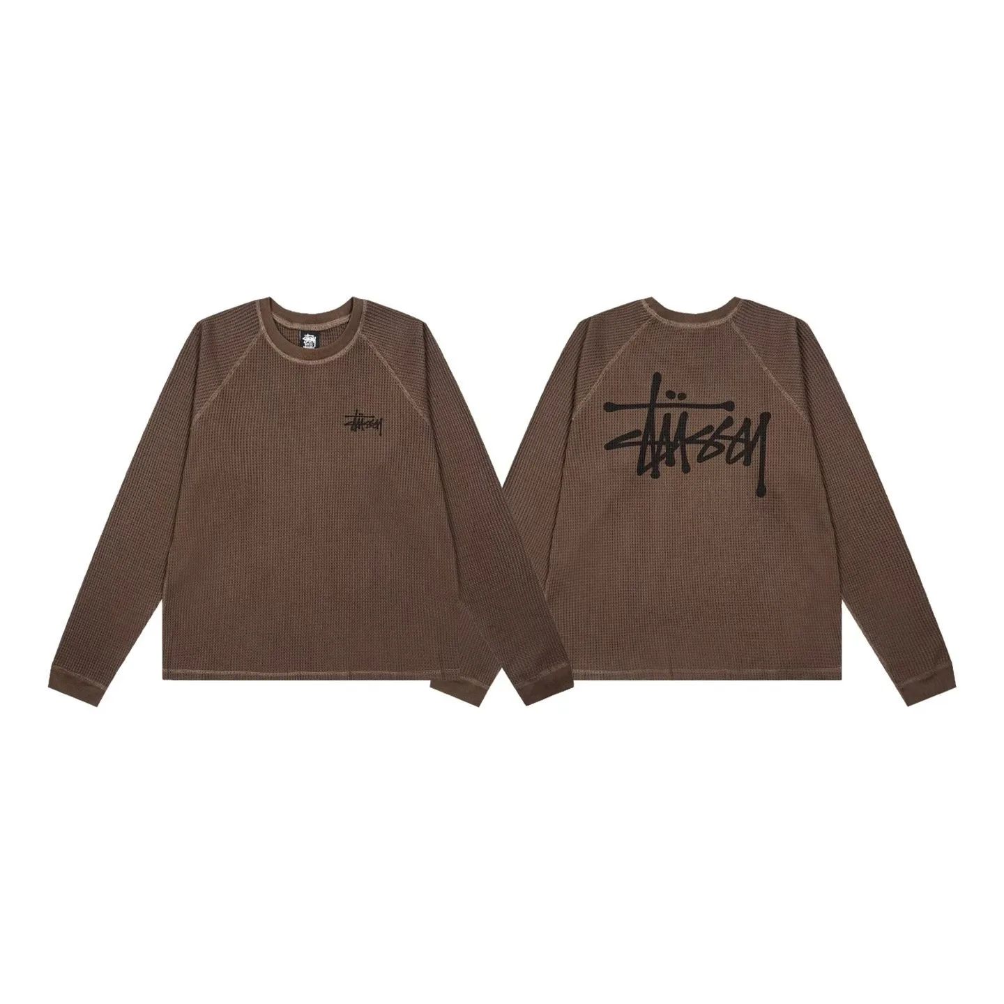 Stüssy Basic Raglan Thermal LS Crew (Coffee Brown)