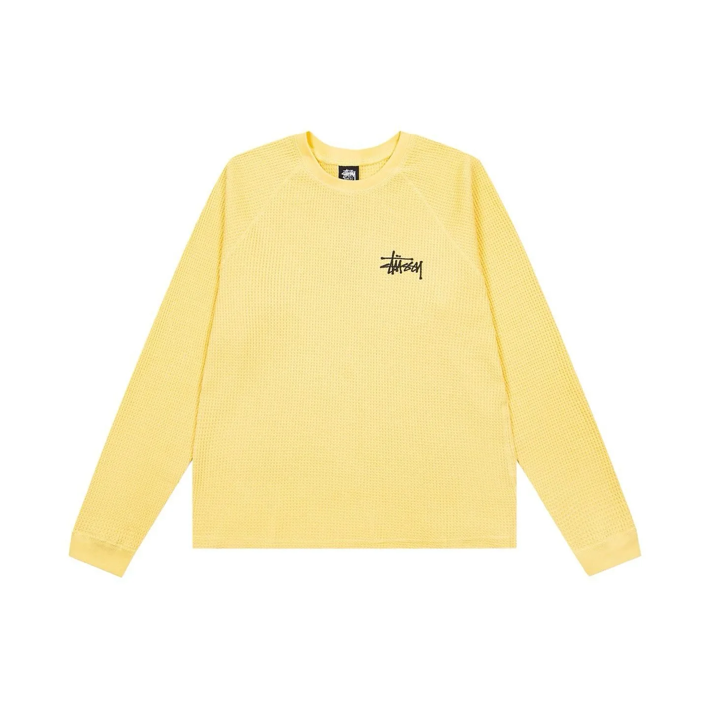 Stüssy Basic Raglan Thermal LS Crew (Lemon Yellow) — ビュー 2