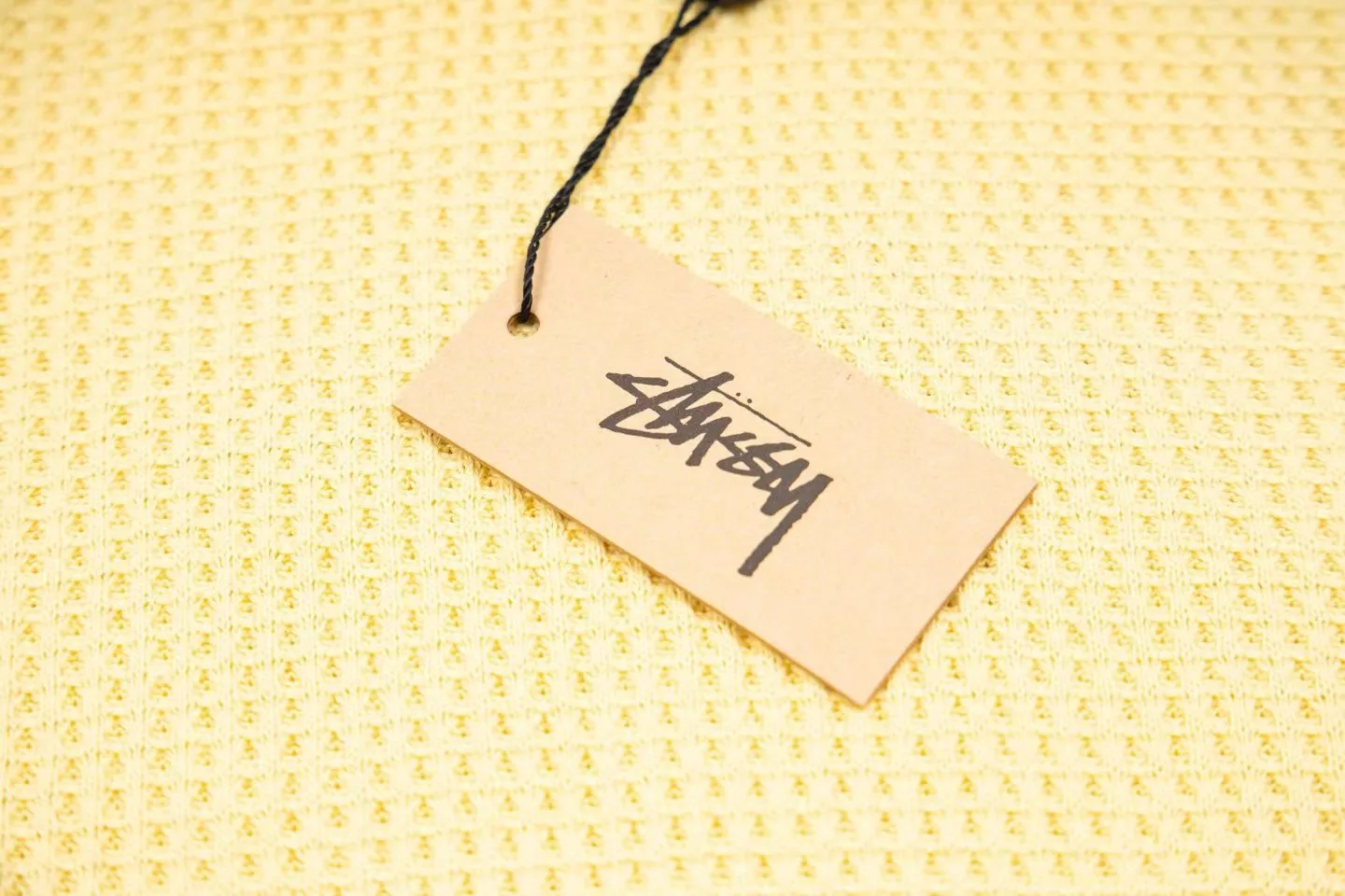 Stüssy Basic Raglan Thermal LS Crew (Lemon Yellow) — ビュー 3