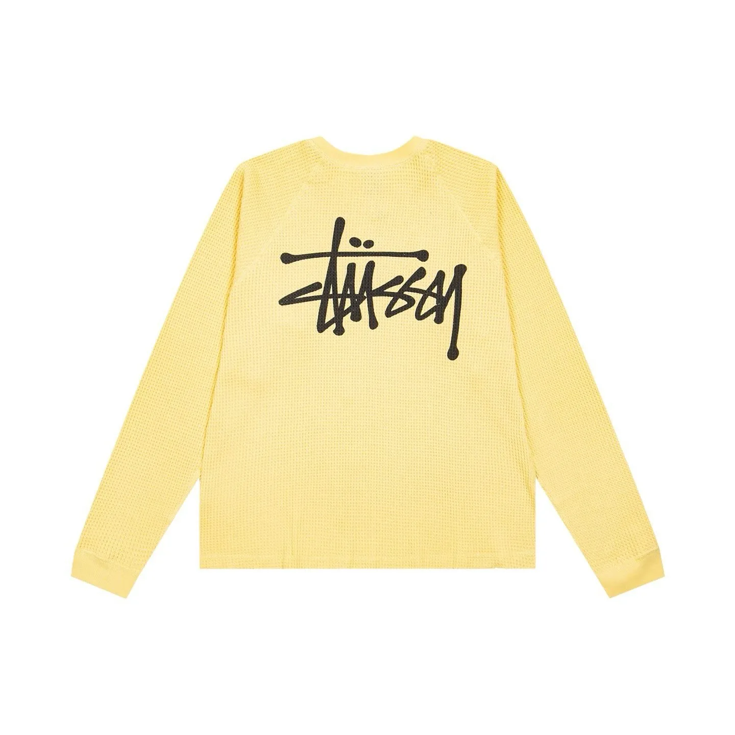 Stüssy Basic Raglan Thermal LS Crew (Lemon Yellow) — ビュー 6