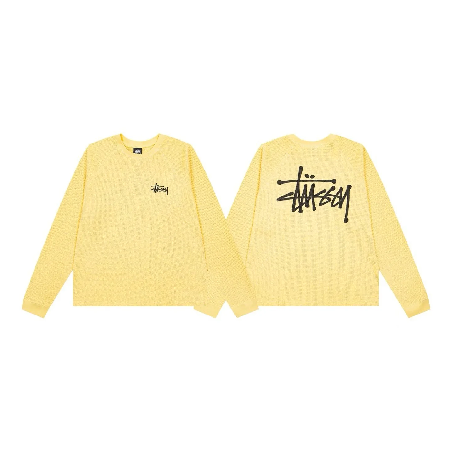 Stüssy Basic Raglan Thermal LS Crew (Lemon Yellow)