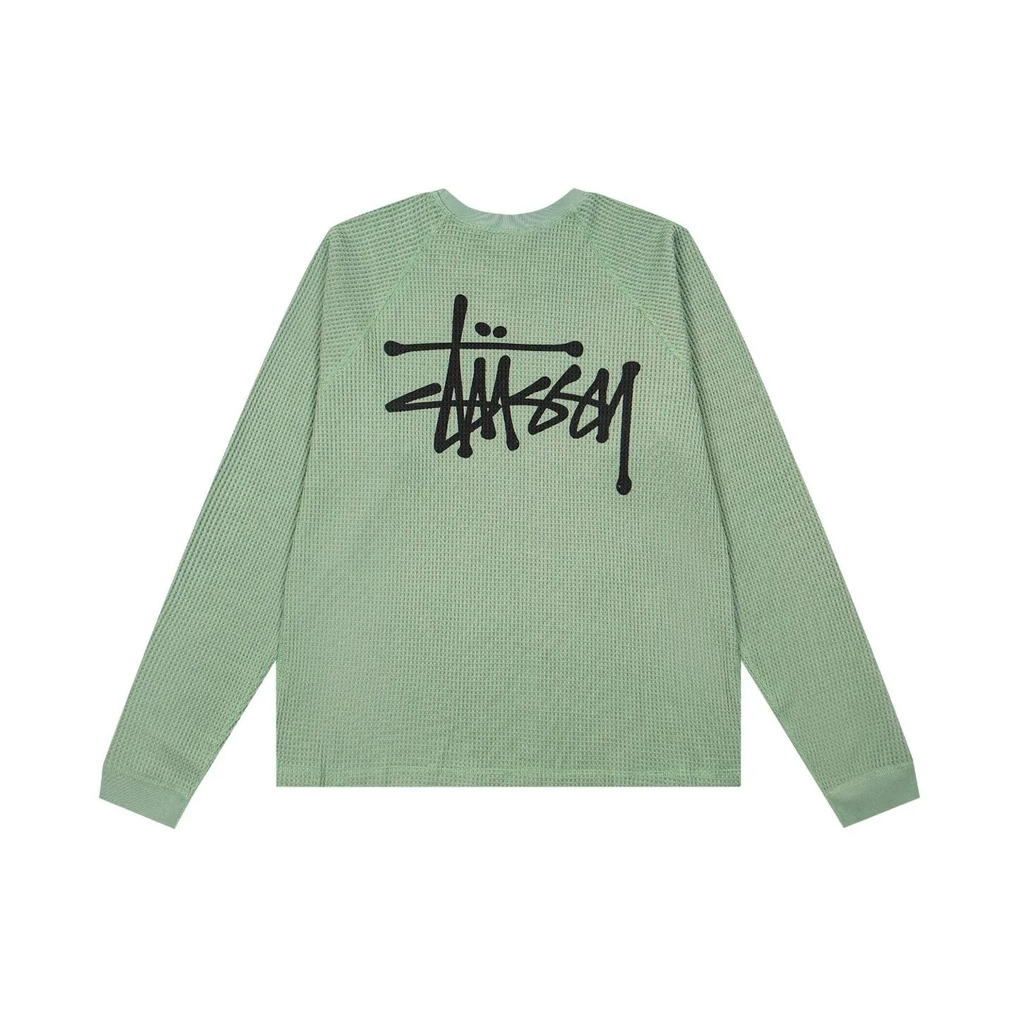 Stüssy Basic Raglan Thermal LS Crew (Sage) — 보기 2