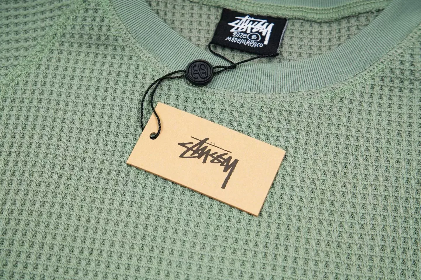 Stüssy Basic Raglan Thermal LS Crew (Sage) — 보기 3