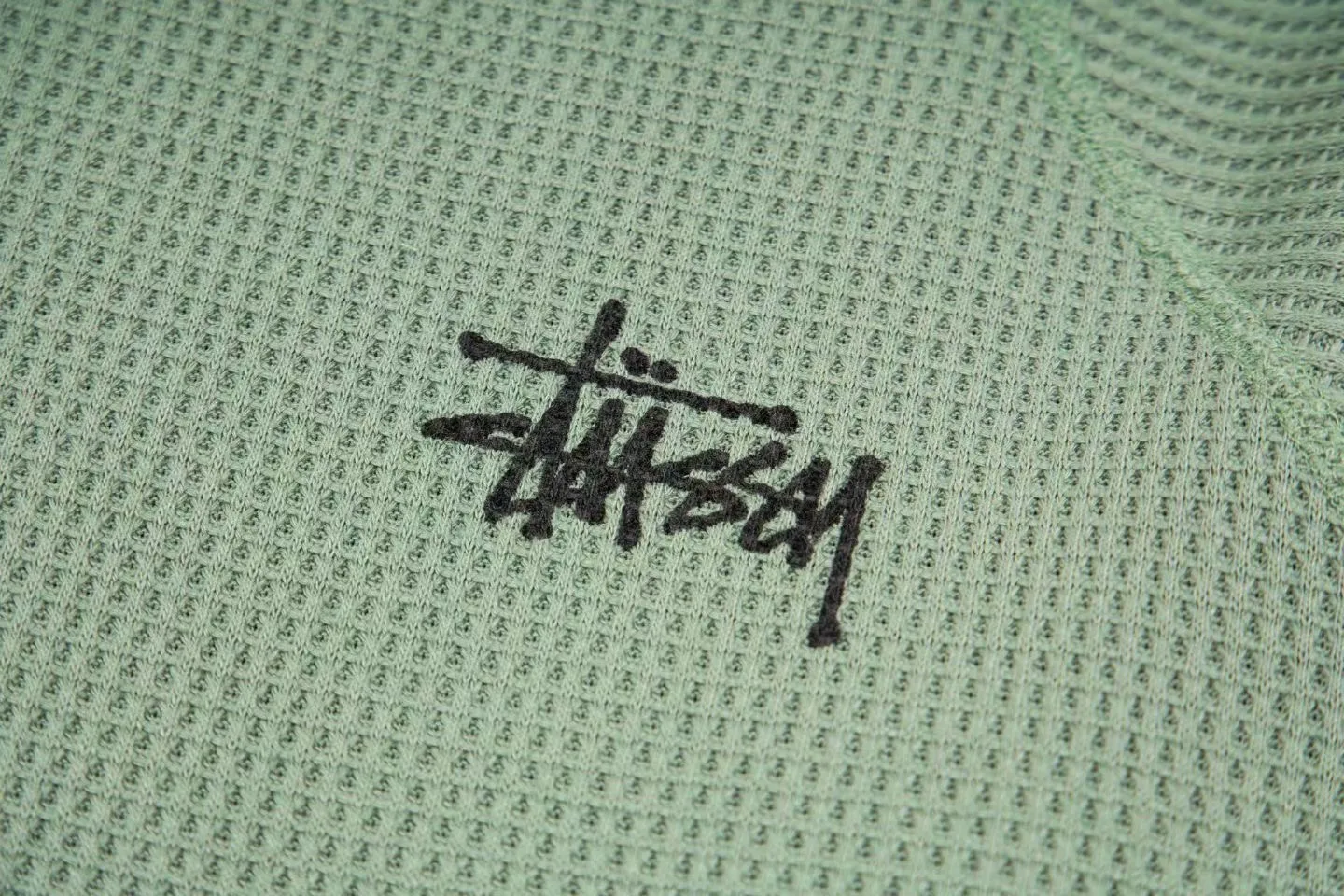 Stüssy Basic Raglan Thermal LS Crew (Sage) — 보기 4