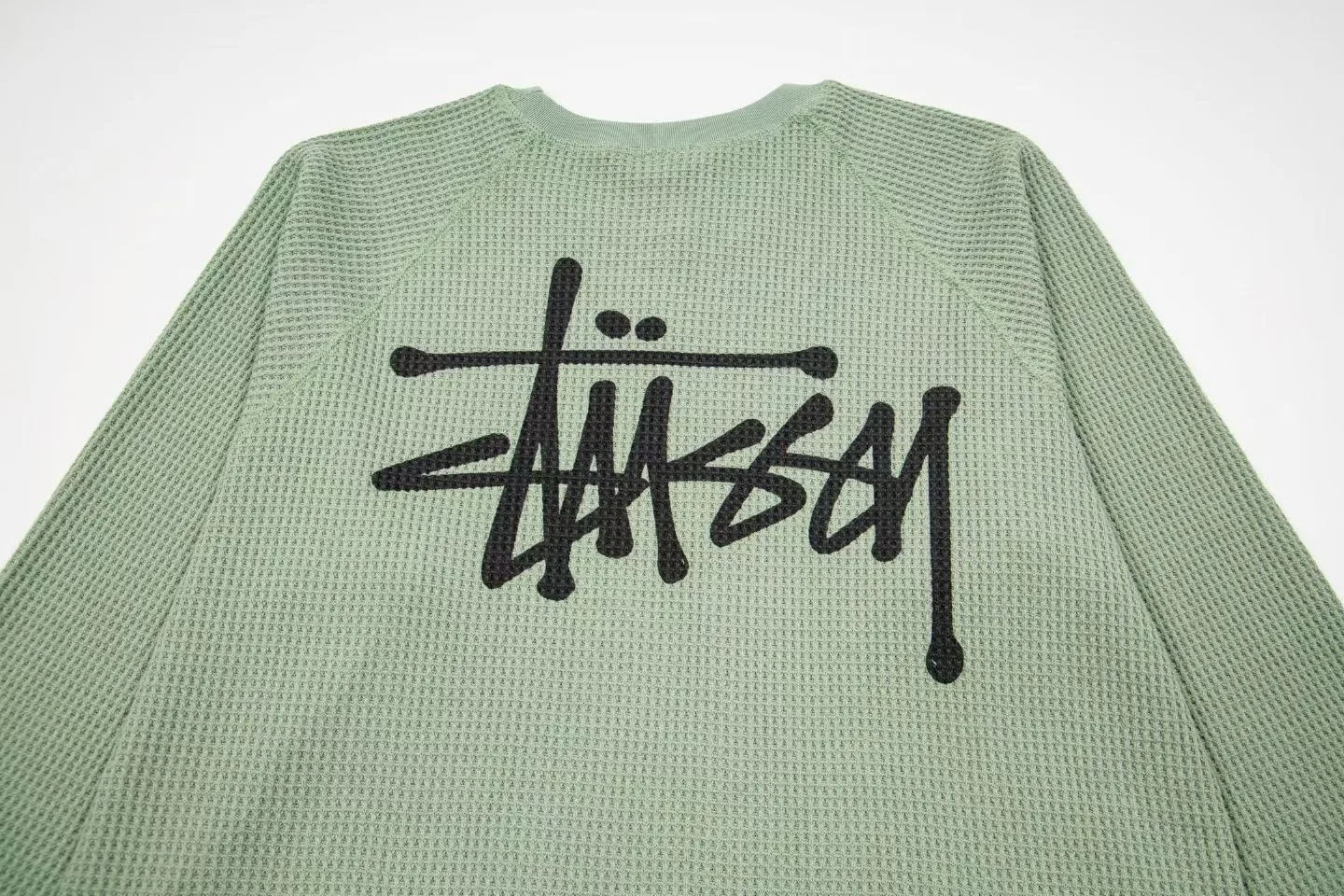 Stüssy Basic Raglan Thermal LS Crew (Sage) — 보기 7