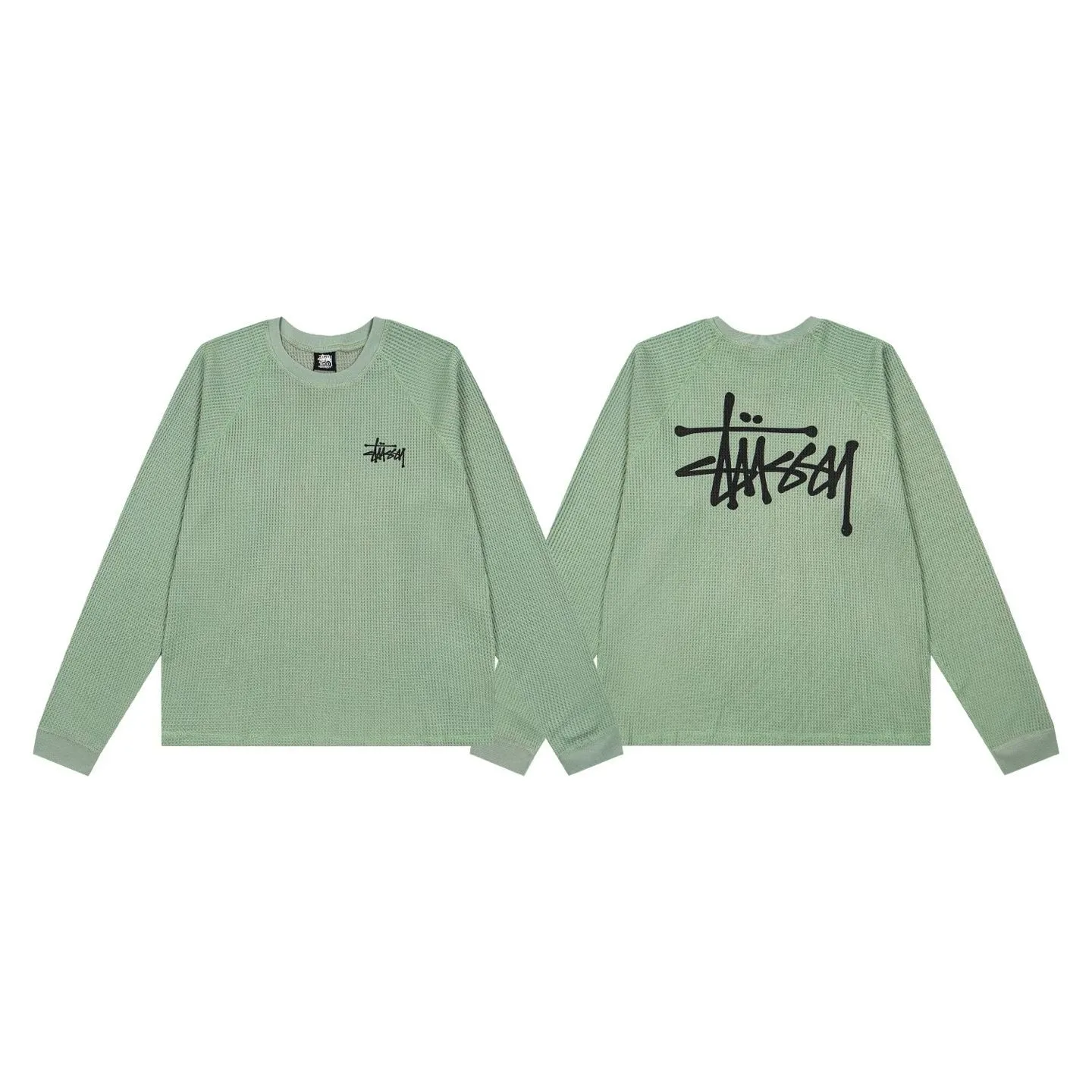 Stüssy Basic Raglan Thermal LS Crew (Sage)