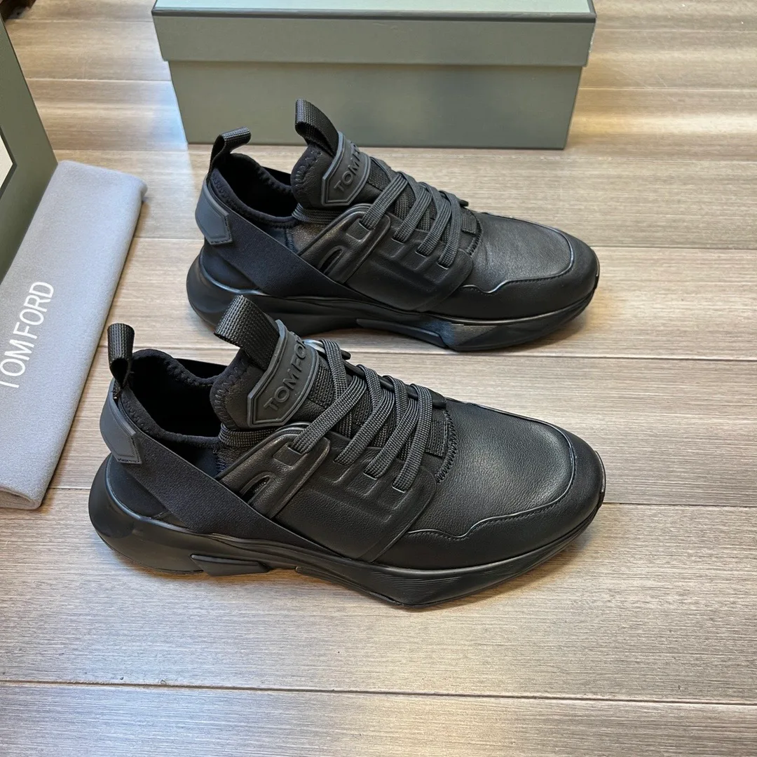 Tom Ford Jago Sneakers (Black/Black) — 보기 2