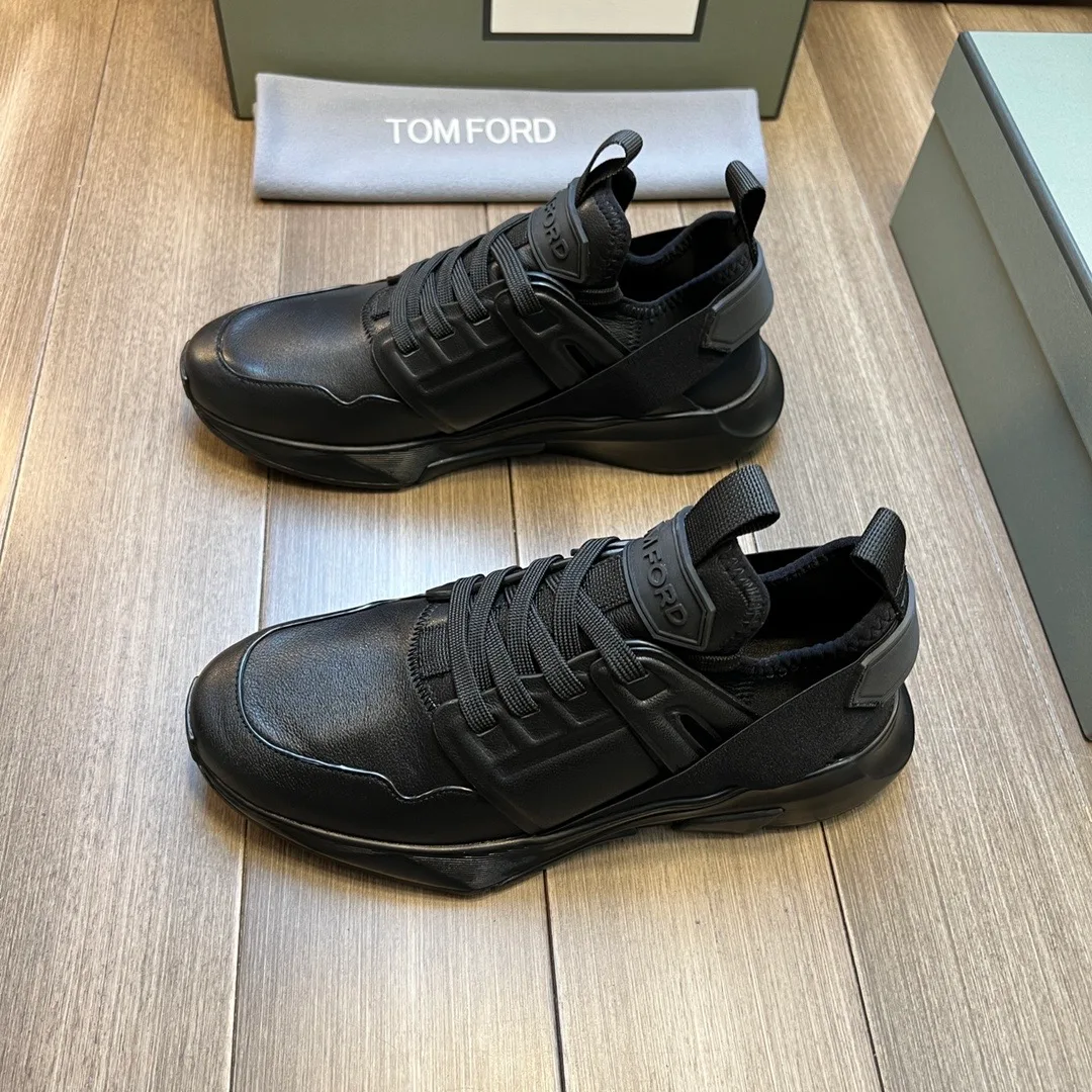 Tom Ford Jago Sneakers (Black/Black) — 보기 4