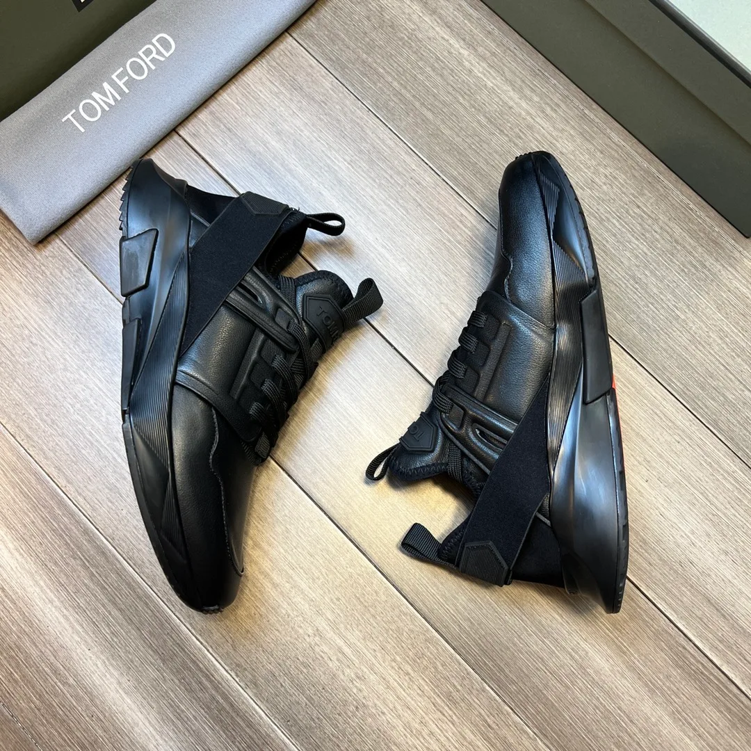 Tom Ford Jago Sneakers (Black/Black) — 보기 7