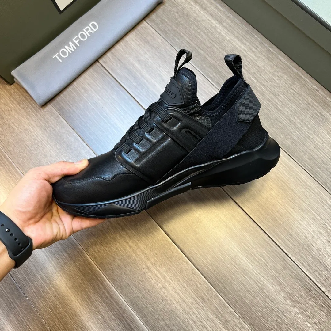 Tom Ford Jago Sneakers (Black/Black) — 보기 9
