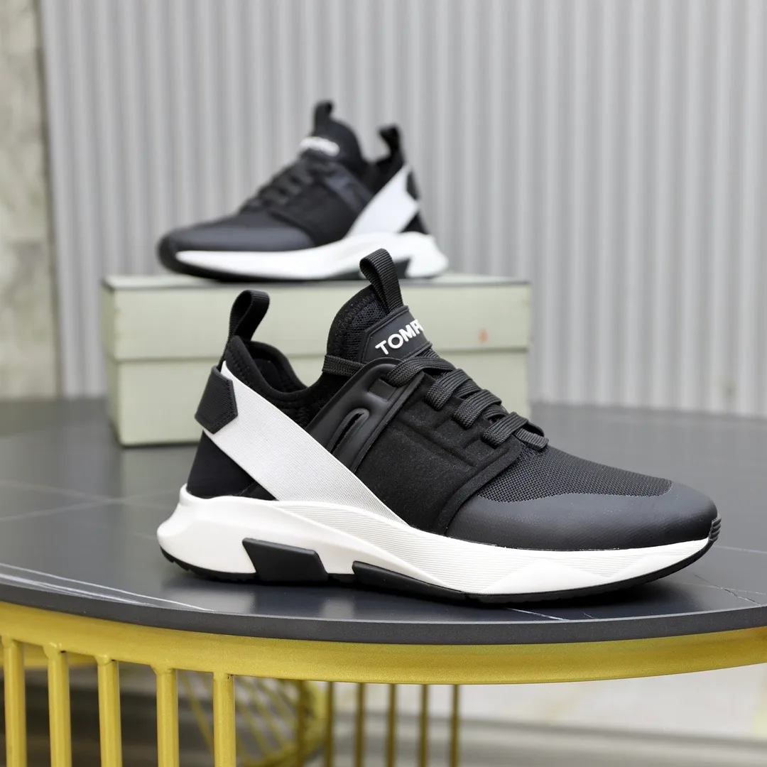 Tom Ford Jago Sneakers (Black/White) — ビュー 4