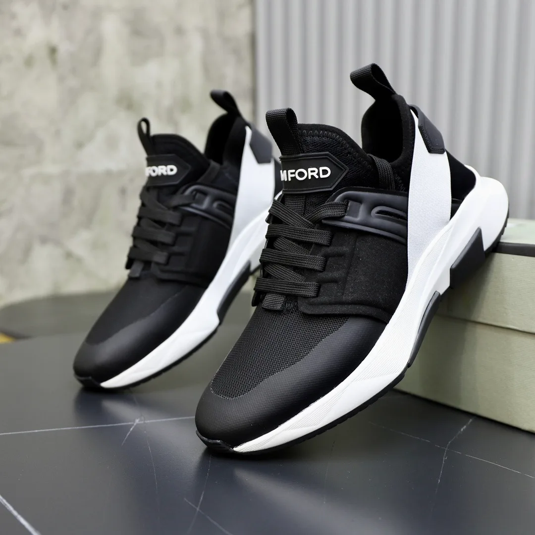 Tom Ford Jago Sneakers (Black/White) — ビュー 8