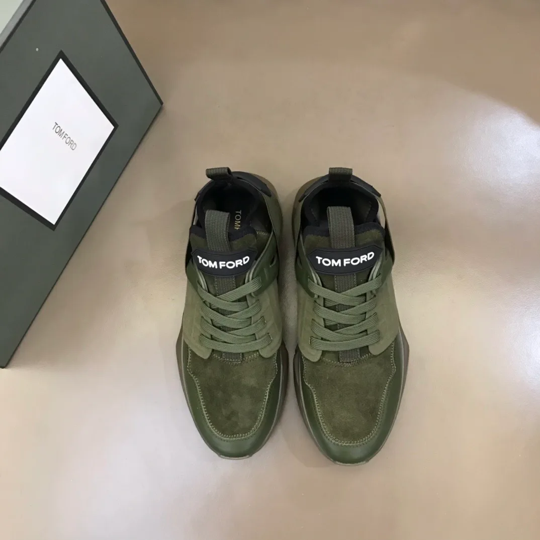 Tom Ford Jago Sneakers Suede (Green) — 图 2