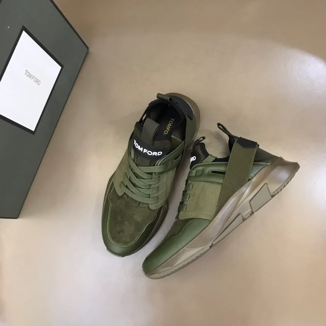 Tom Ford Jago Sneakers Suede (Green) — 图 3