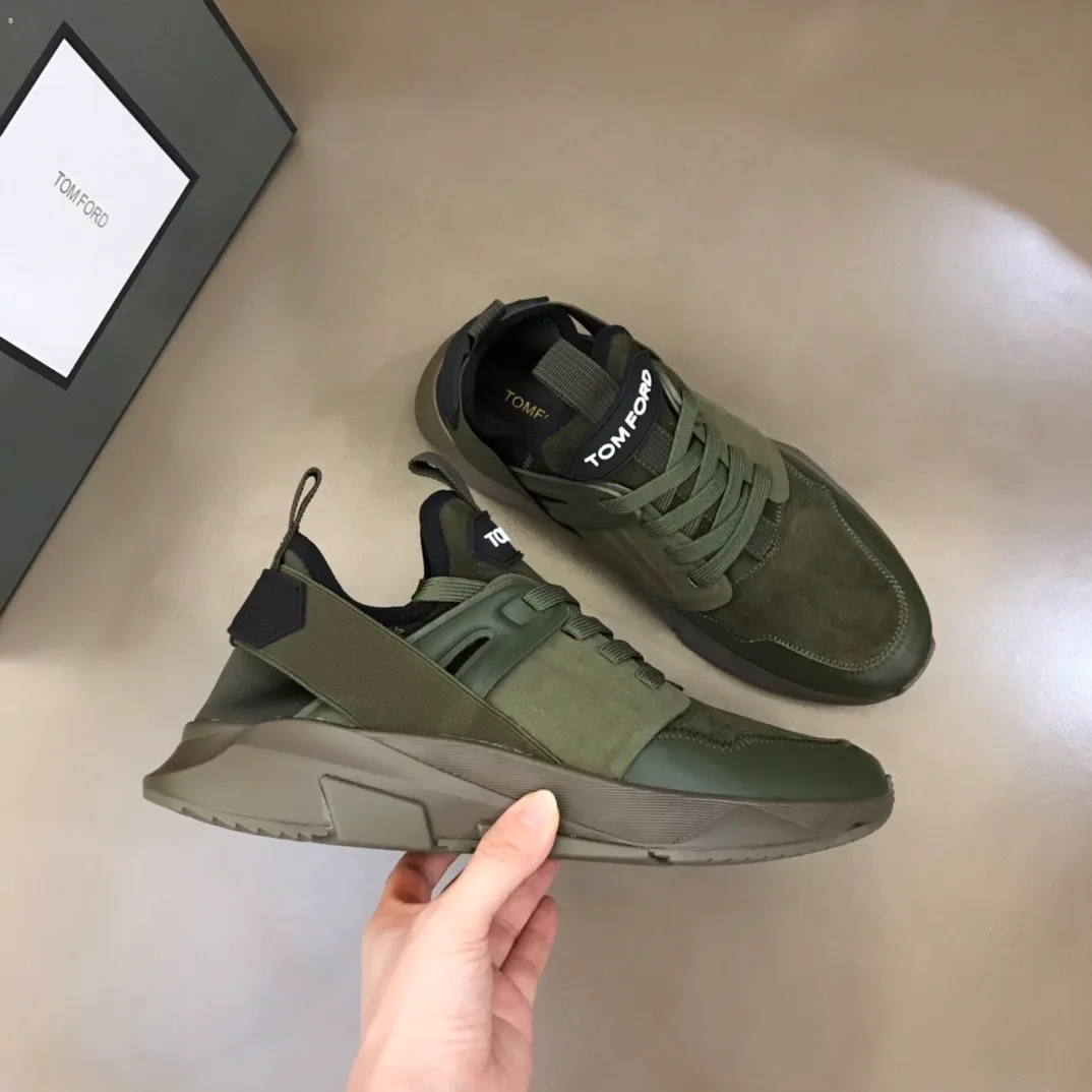 Tom Ford Jago Sneakers Suede (Green) — 图 5
