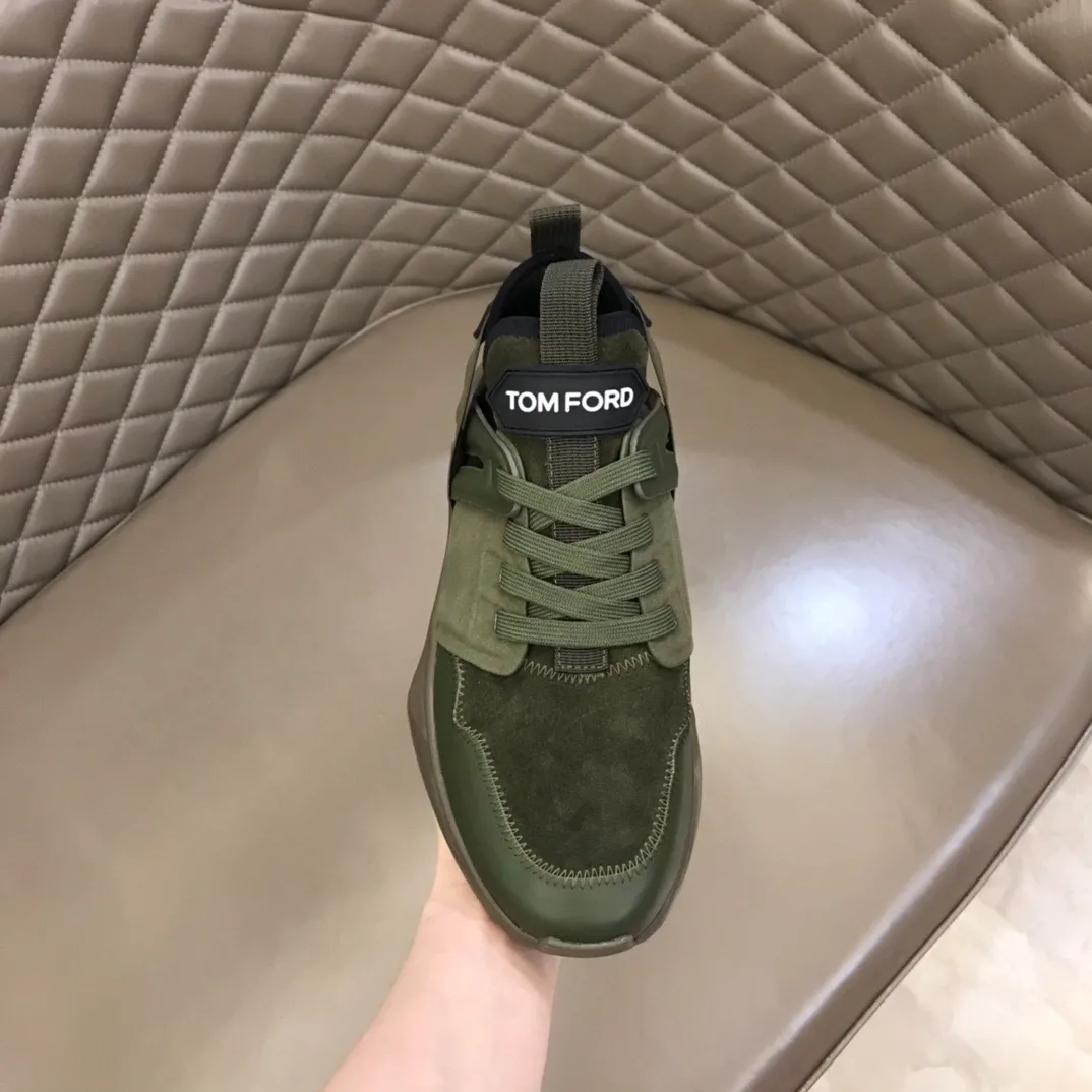 Tom Ford Jago Sneakers Suede (Green) — 图 8