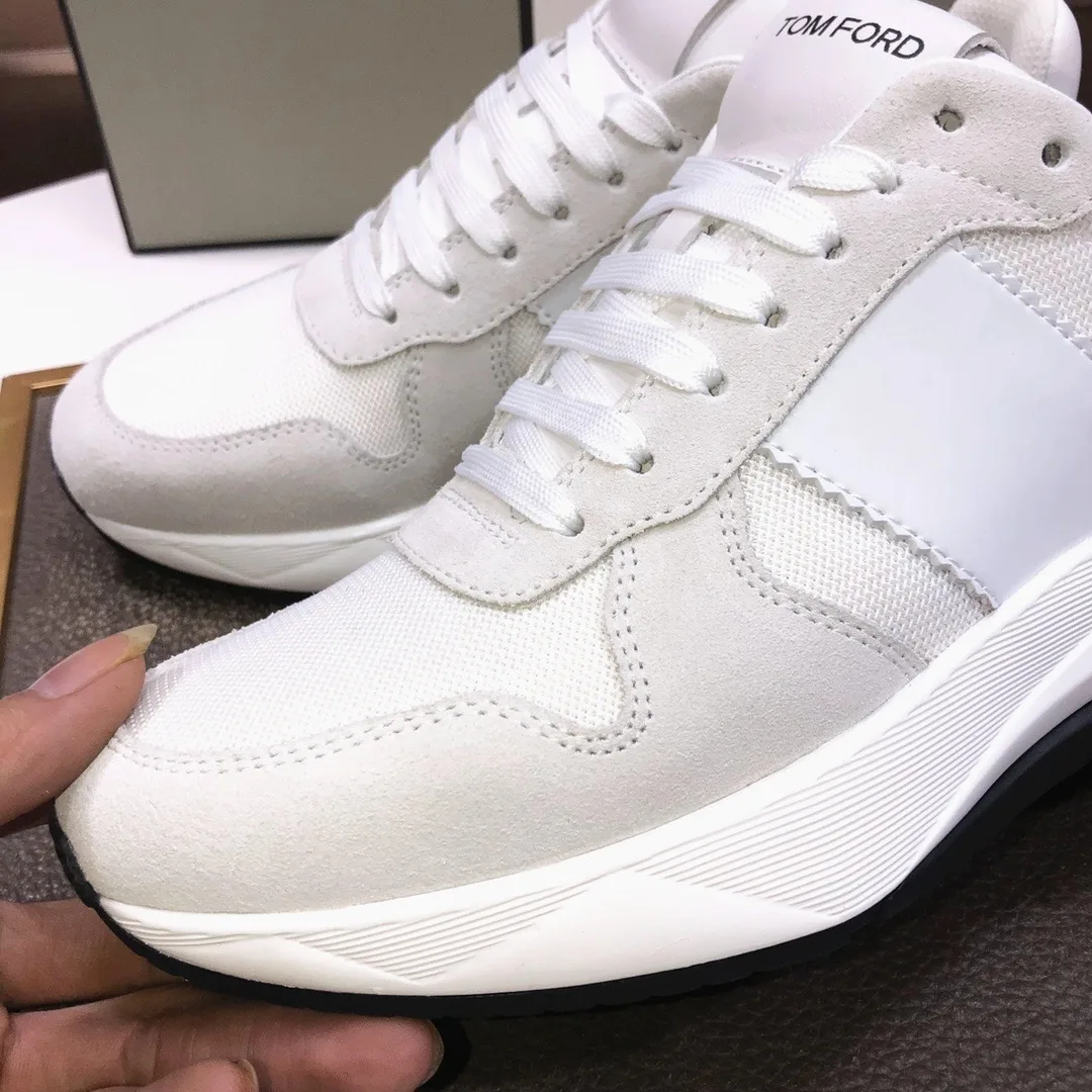Tom Ford Low Top Jagga Sneakers (White) — ビュー 2
