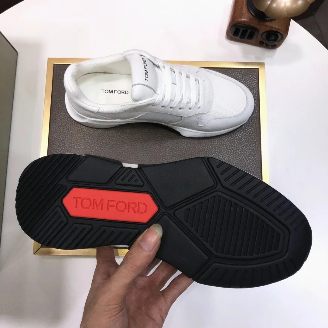 Tom Ford Low Top Jagga Sneakers (White) — ビュー 3