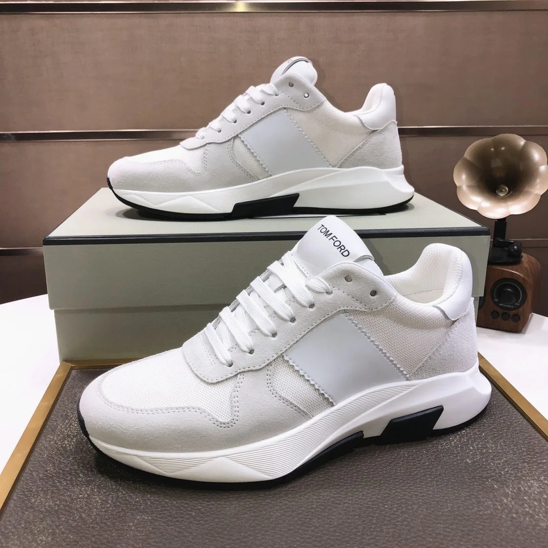 Tom Ford Low Top Jagga Sneakers (White) — ビュー 4