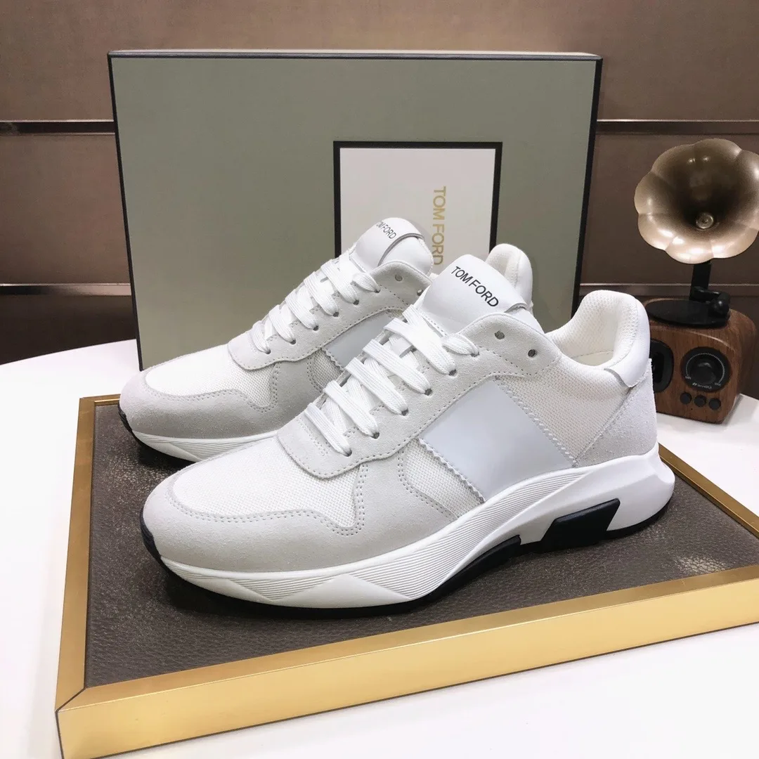 Tom Ford Low Top Jagga Sneakers (White) — ビュー 6